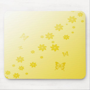 Sunshine Flowers n Butterflies Mouse Pad