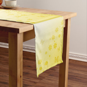 Sunshine Flowers n Butterflies Short Table Runner