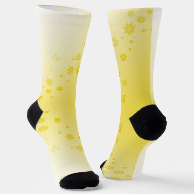 Sunshine Flowers Socks (Angled)
