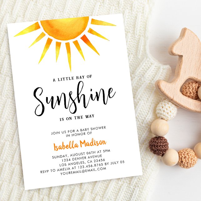 Sunshine Gender Neutral Baby Shower Invitation (Sunshine Gender Neutral Baby Shower Invitation
)