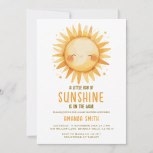 Sunshine Gender-Neutral Sun Baby Shower Invitation