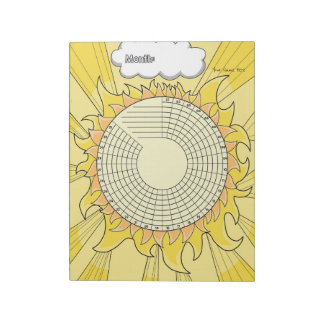 Sunshine Habit Tracker Custom Notepad