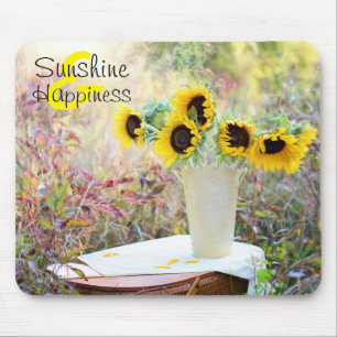 Sunshine & Happiness Sunflowers Mouse Pad