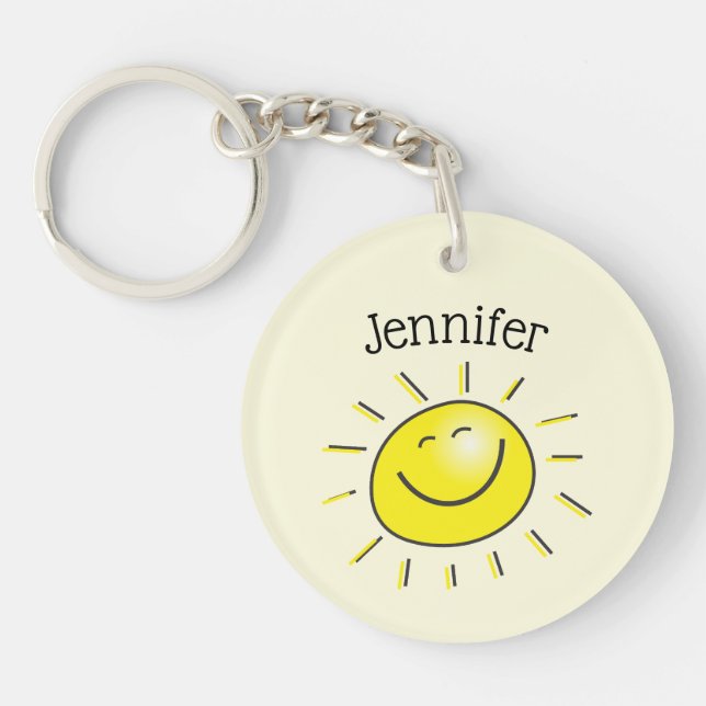 Sunshine Happy Face Key Ring (Front)