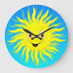 Sunshine Happy Face Large Clock