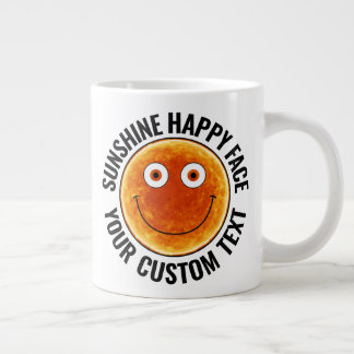 Sunshine Happy Face LARGE Text Custom Giant Mug