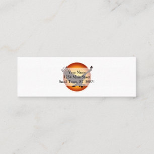 Sunshine hawk silhouette - Choose background colou Mini Business Card