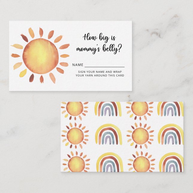 Sunshine how big is mummy's belly enclosure card (Front/Back)