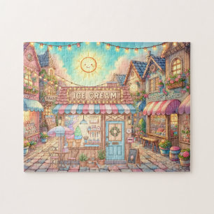 Sunshine Ice Cream Village Candy Street Book Shop Jigsaw Puzzle