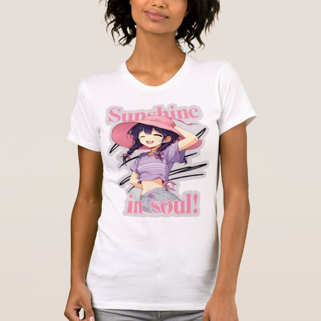 Sunshine in Soul Radiant Girl in Summer Outfit T-Shirt (Front)