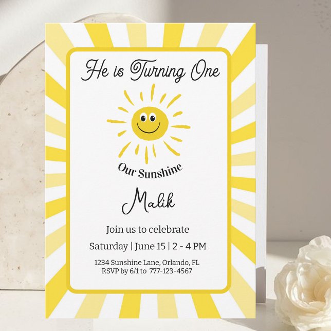 Sunshine Invitation Kids Birthday Party (Creator Uploaded)