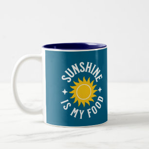 SUNSHINE IS MY FOOD Two-Tone COFFEE MUG