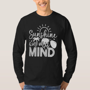 Sunshine Is On My Mind Wander More Worry Retro Les T-Shirt