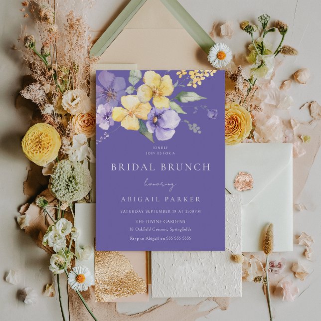 Sunshine & Lavender Bridal Shower Brunch & Bubbly Invitation (Creator Uploaded)