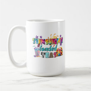 Sunshine & Loaded Teas Colorful Summer Vibes Tee Coffee Mug