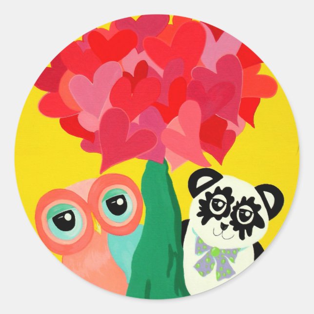 Sunshine Love Classic Round Sticker (Front)