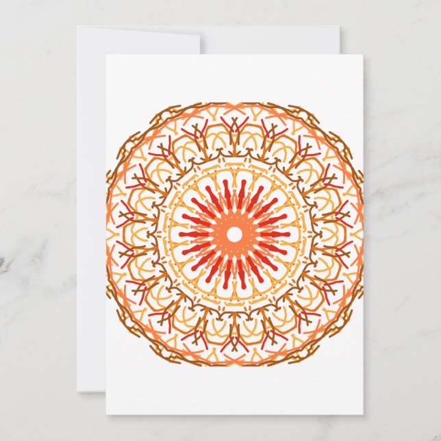 Sunshine Mandala blank stationary cards (Front)