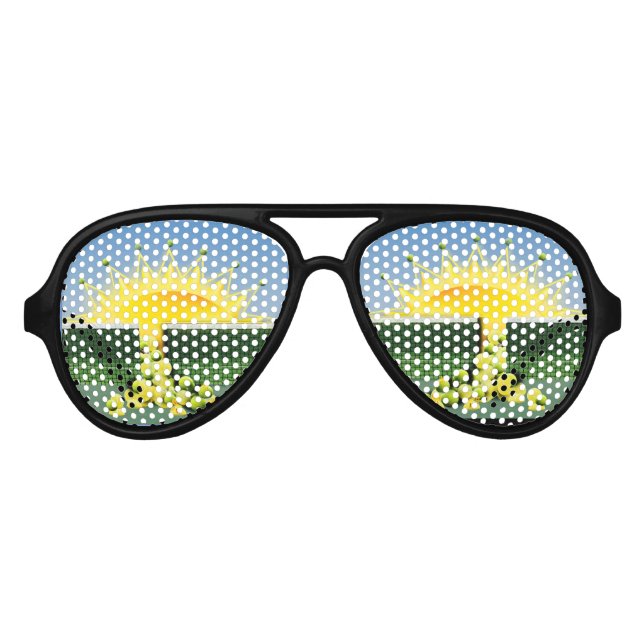 SUNSHINE MATCH Accent Pillow Aviator Sunglasses (Front)