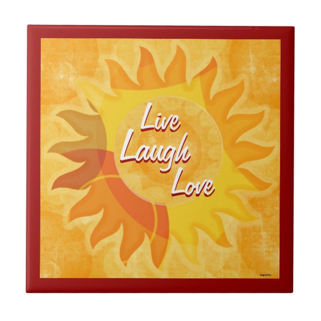 Sunshine Mix Live Laugh Love Tile (Front)