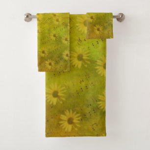 Sunshine Mixed Media Bath Towel Set