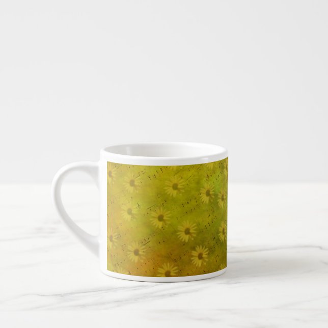 Sunshine Mixed Media Espresso Cup (Left)