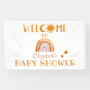 Sunshine, Moon, Rainbow and Stars Welcome Banner