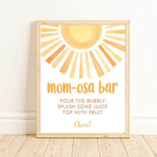 Sunshine mum-osa bar gender neutral baby shower poster