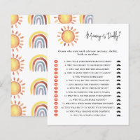 Sunshine mummy or daddy baby shower game