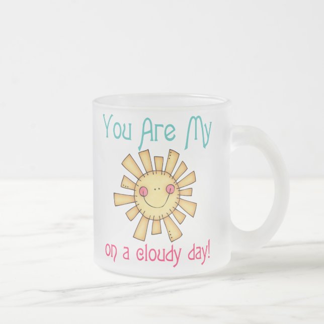 Sunshine on a Cloudy Day Frosted Glass Coffee Mug (Right)