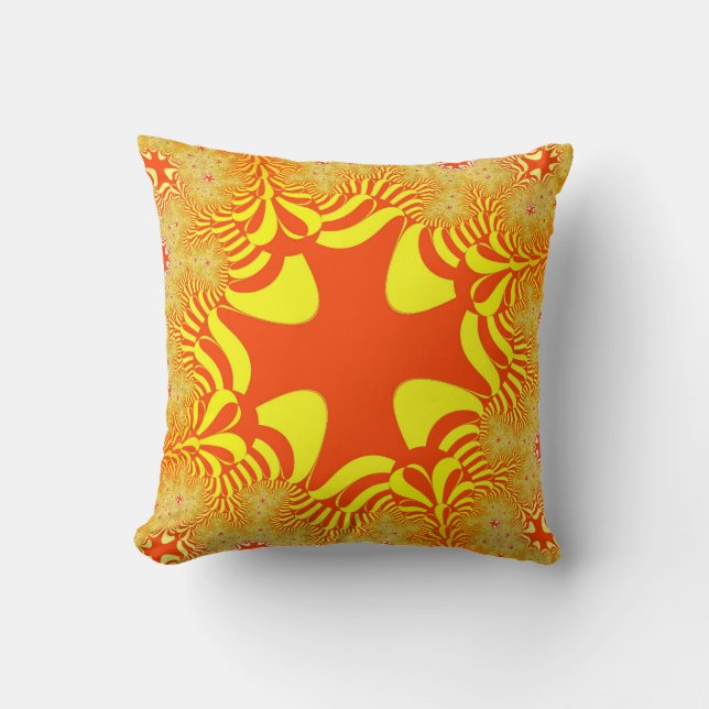 Sunshine Orange Cross Cushion (Front)