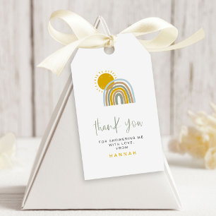 Sunshine Pastel Rainbow Baby Shower Favour  Gift Tags