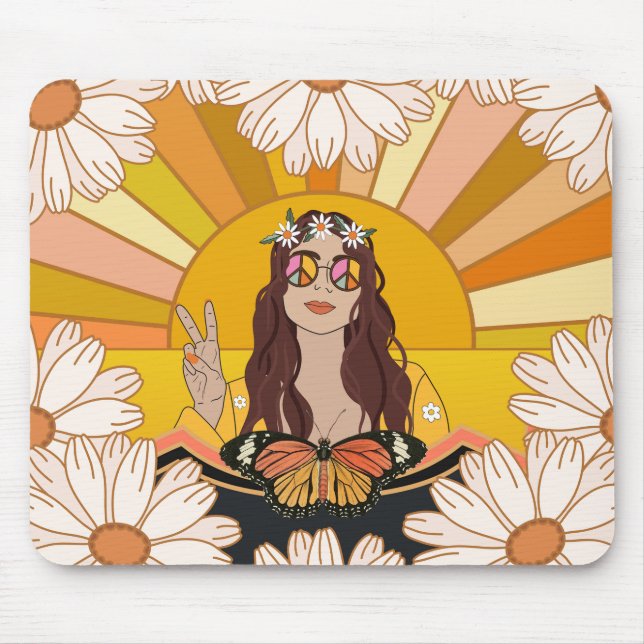 Sunshine Peace Mouse Pad (Front)