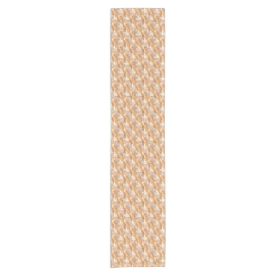 Sunshine peacock feathers art nouveau design short table runner