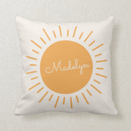 Sunshine Personalised Nursery Decor Throw Pillow