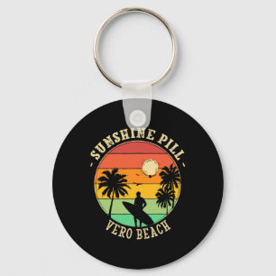 Sunshine Pill Vero Beach Summer Florida Tropical B Key Ring