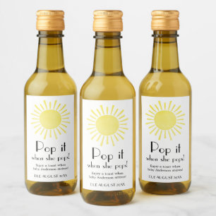 Sunshine Pop it when she Pops  Wine Lab Label