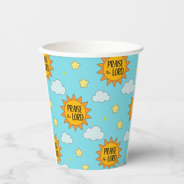 Sunshine Praise the Lord Paper Cups (Front)