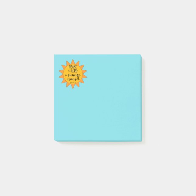 Sunshine Praise the Lord Post-it Notes (Front)