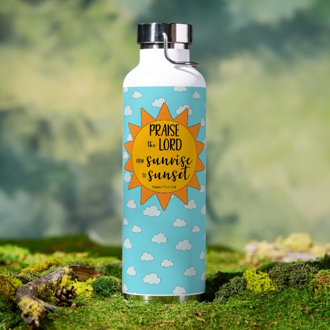 Sunshine Praise the Lord Water Bottle (Outdoor (Rotated))