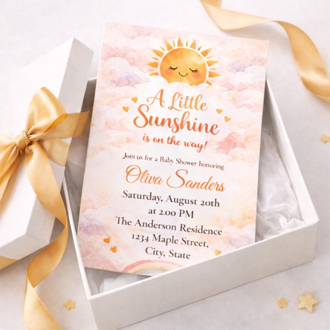 Sunshine Rainbow Baby Shower Invitation (Creator Uploaded)