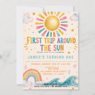 Sunshine Rainbow Party Invitation