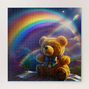 Sunshine Rainbow Teddy Bear Wonderland Jigsaw Puzzle