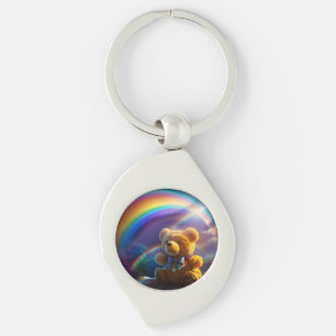 Sunshine Rainbow Teddy Bear Wonderland Key Ring