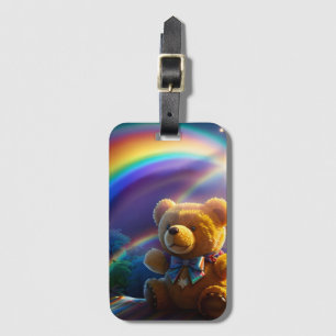 Sunshine Rainbow Teddy Bear Wonderland Luggage Tag