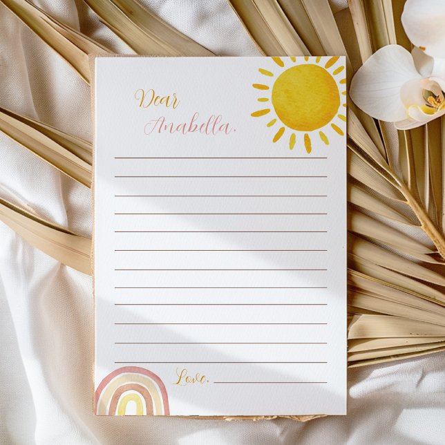 Sunshine Rainbow Time Capsule Note Message Card (Creator Uploaded)