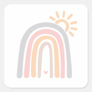 Sunshine & Rainbows Square Sticker