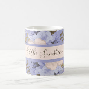 Sunshine Romantic Violet & Sage Botanical Floral Coffee Mug