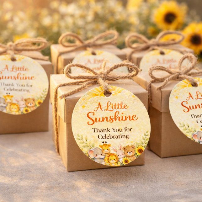 Sunshine Safari Baby Shower Favour Tags (Creator Uploaded)