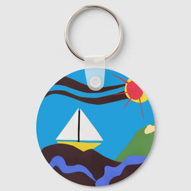 Sunshine Sailor Key Ring (Front)