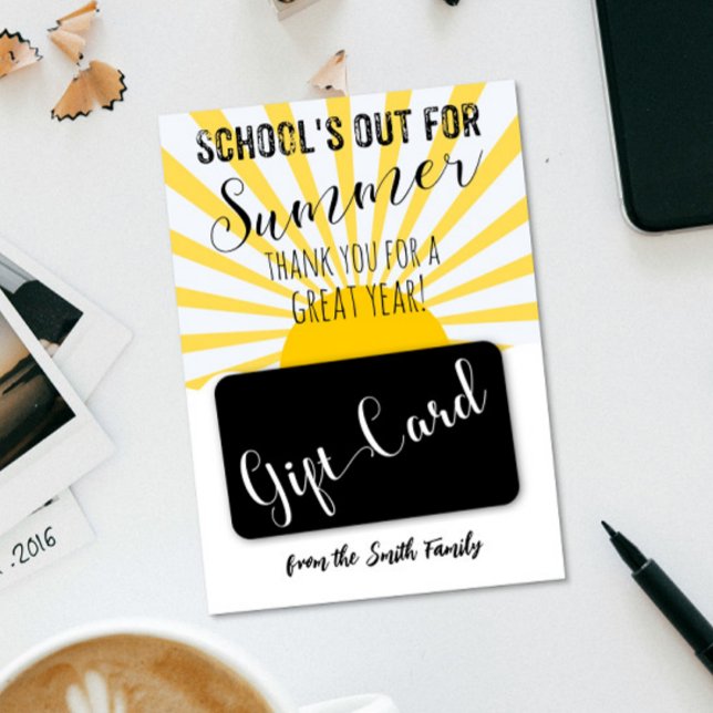 sunshine SCHOOL'S OUT FOR SUMMER teacher gift card (Creator Uploaded)